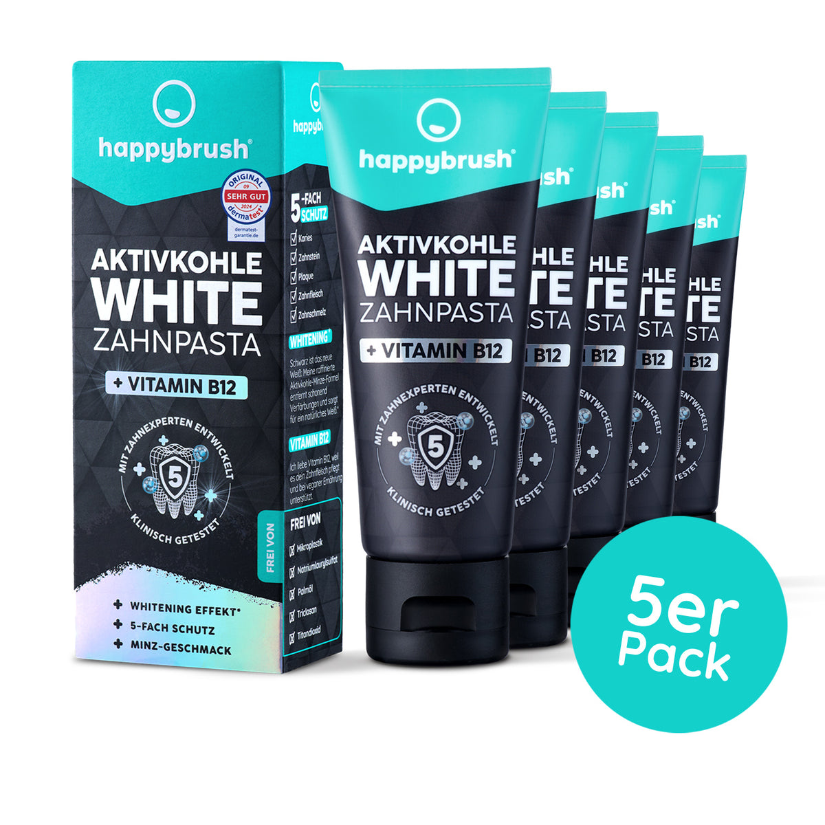 Aktivkohle White Zahnpasta