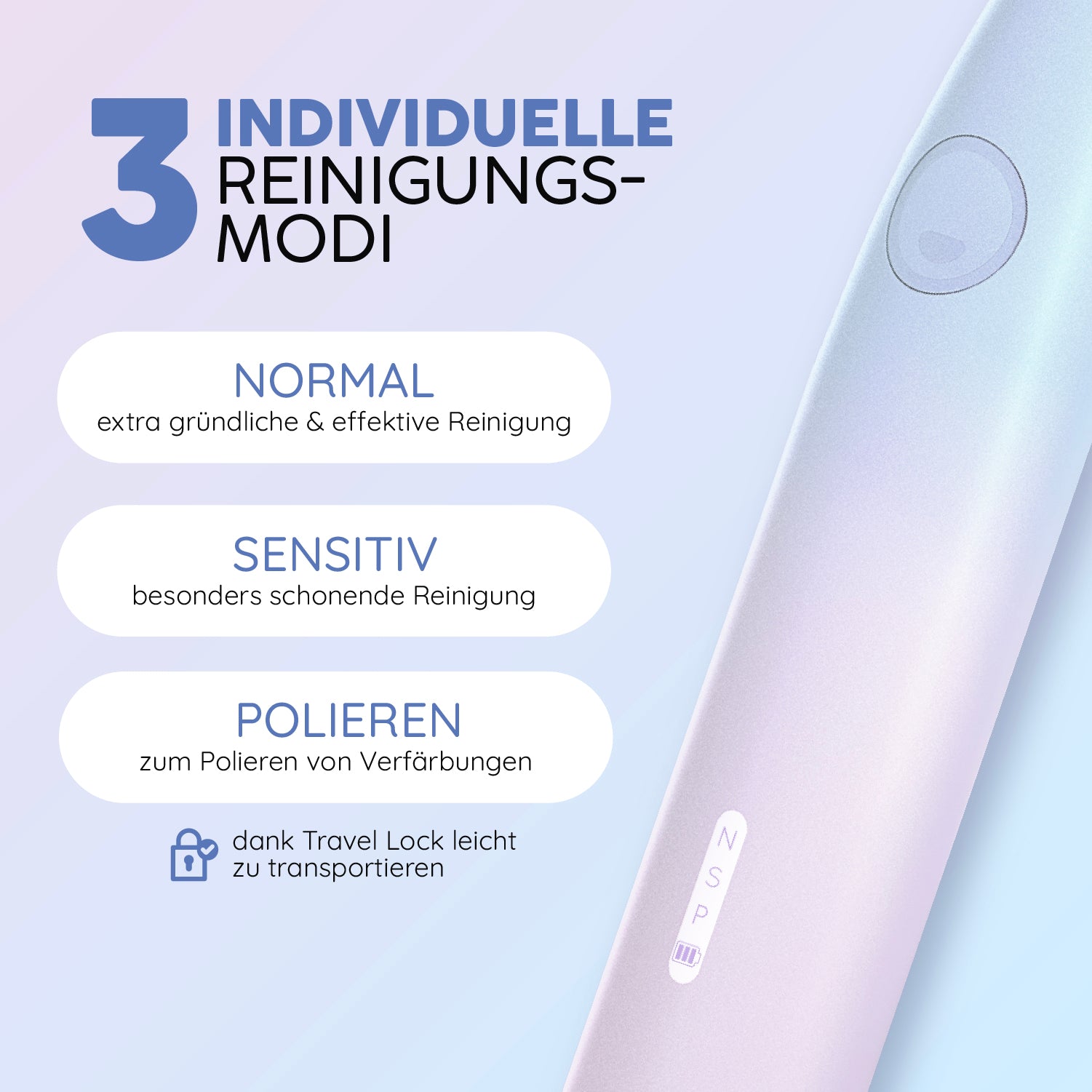 Schallzahnbürste Eco VIBE 3 | Set L