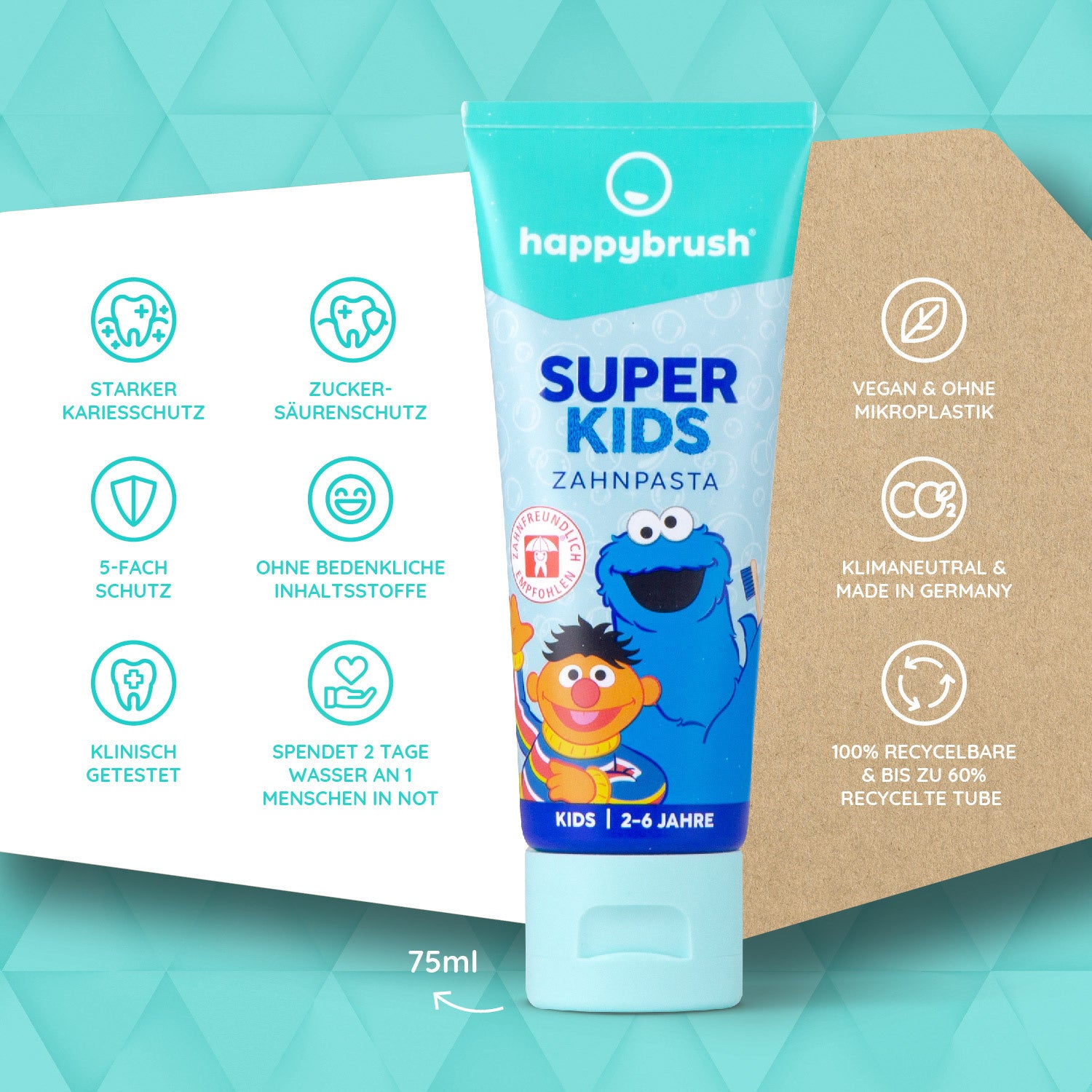 SuperKids Zahnpasta Sesamstraße x7