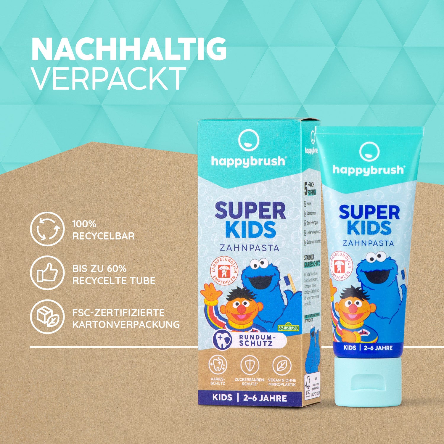 SuperKids Zahnpasta Sesamstraße x7