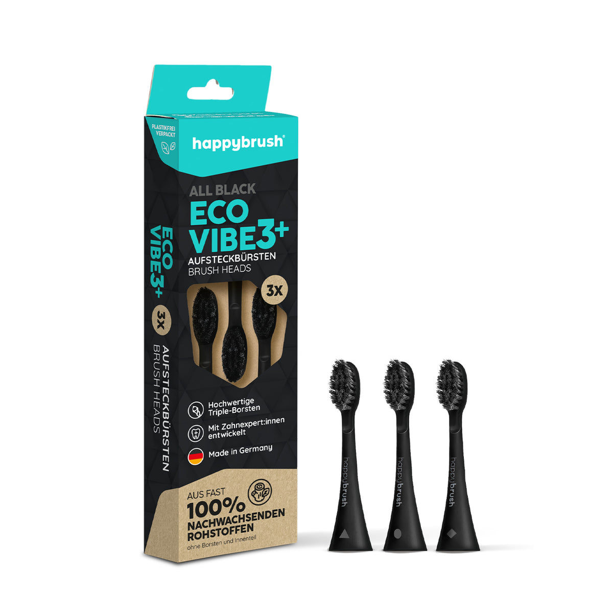 Aufsteckbürsten Eco VIBE 3+ | Allblack