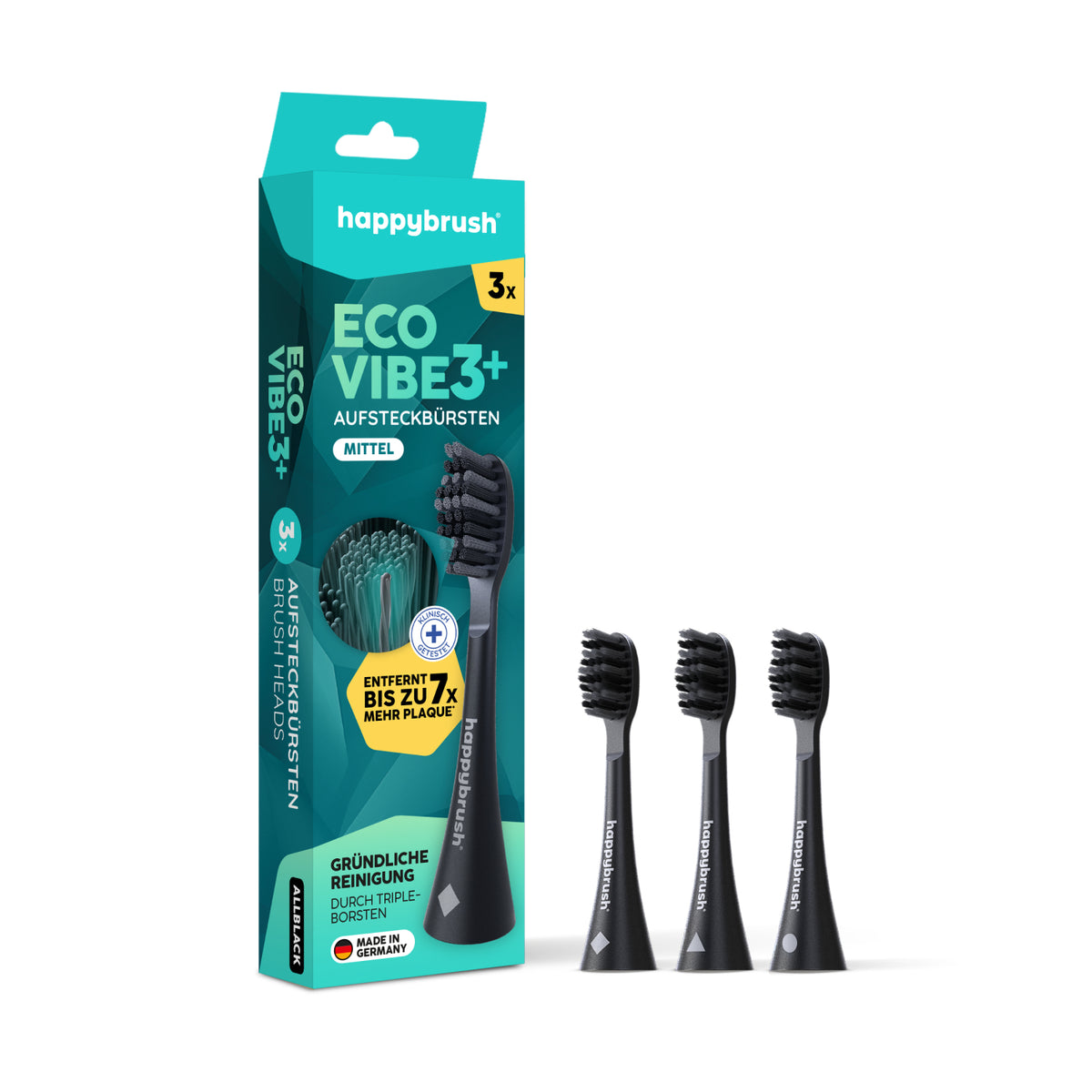 Aufsteckbürsten Eco VIBE 3+ | Allblack