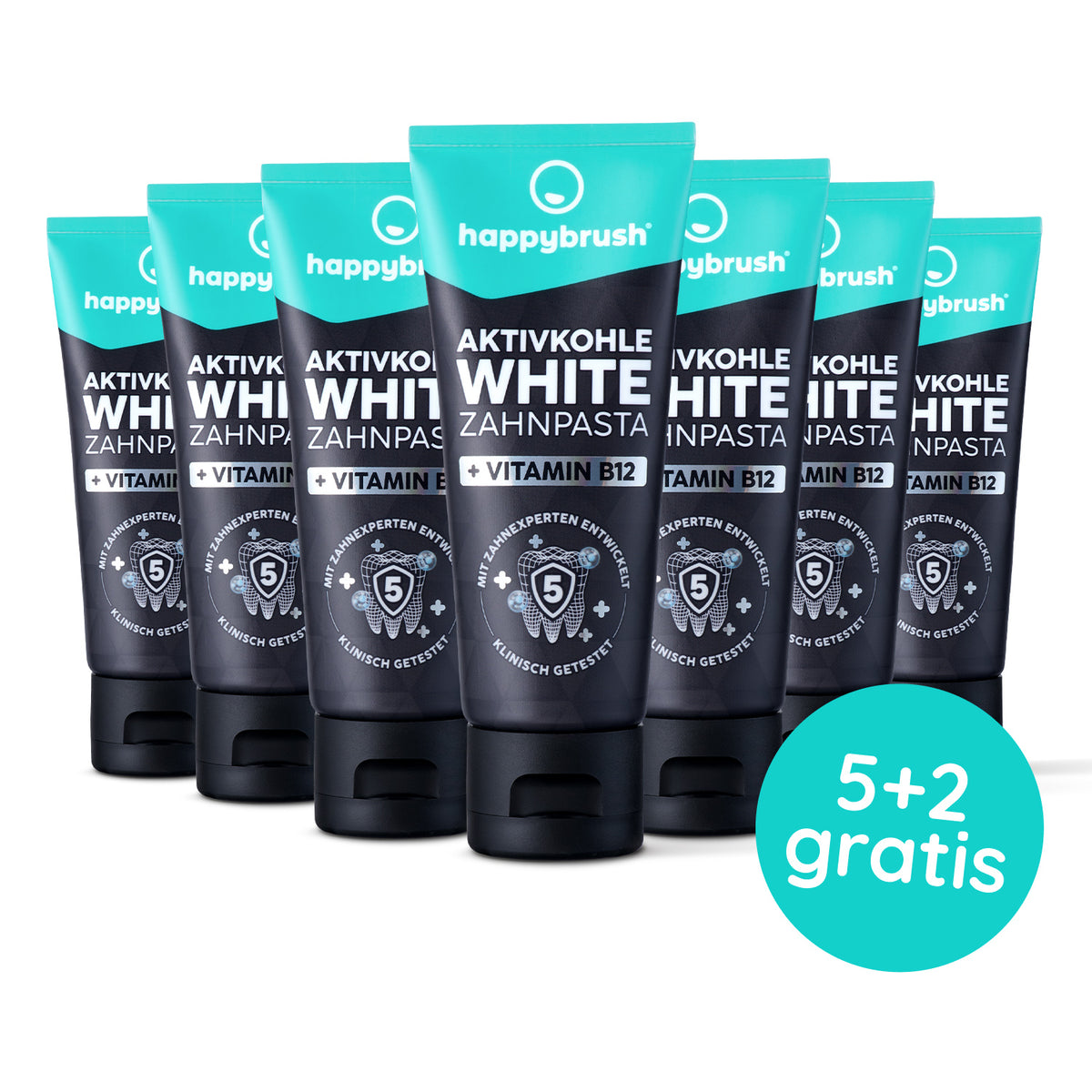 Aktivkohle White Zahnpasta x7