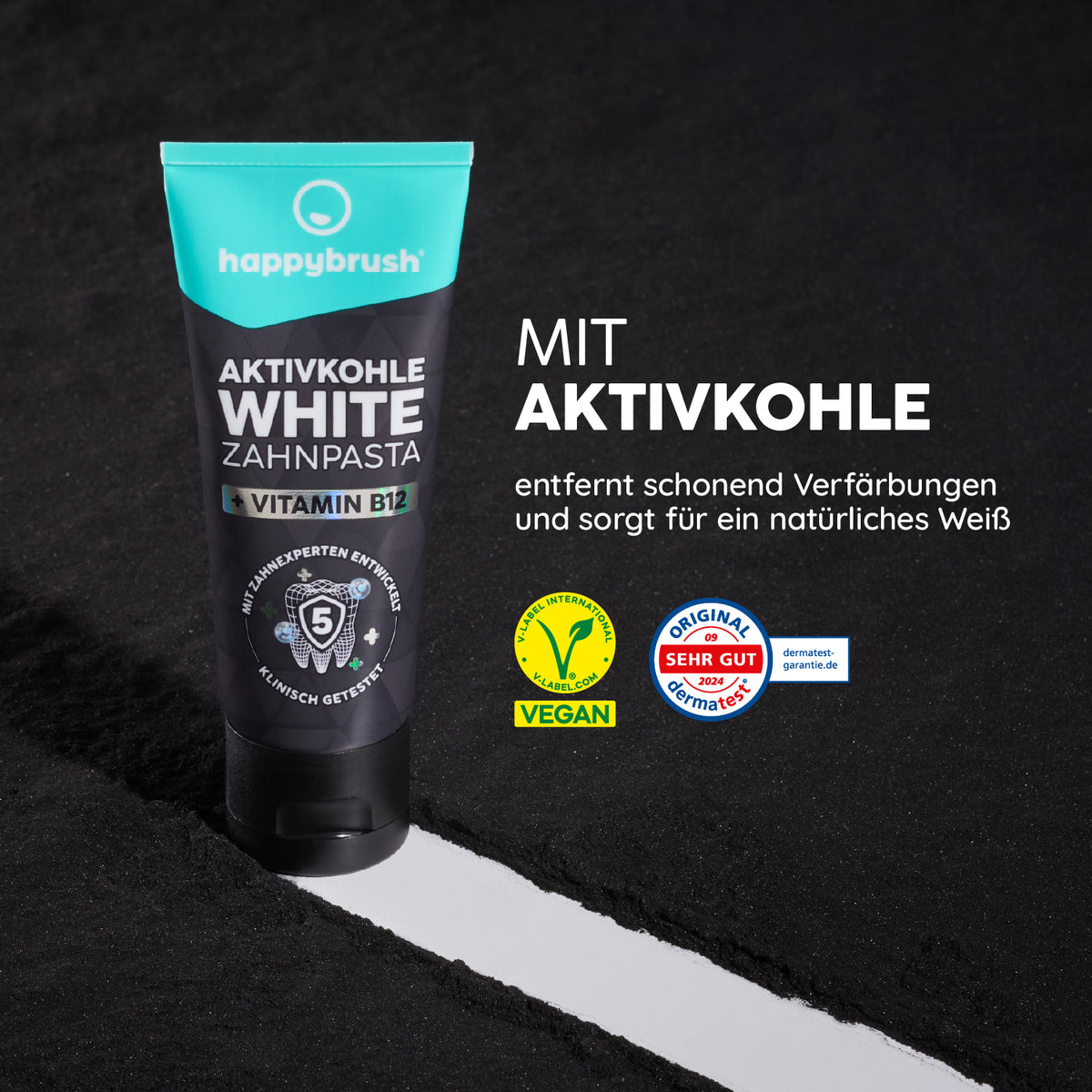 Aktivkohle White Zahnpasta x5