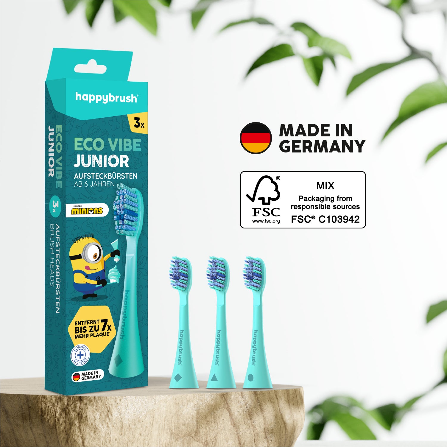 Aufsteckbürsten Eco Vibe Junior Minions
