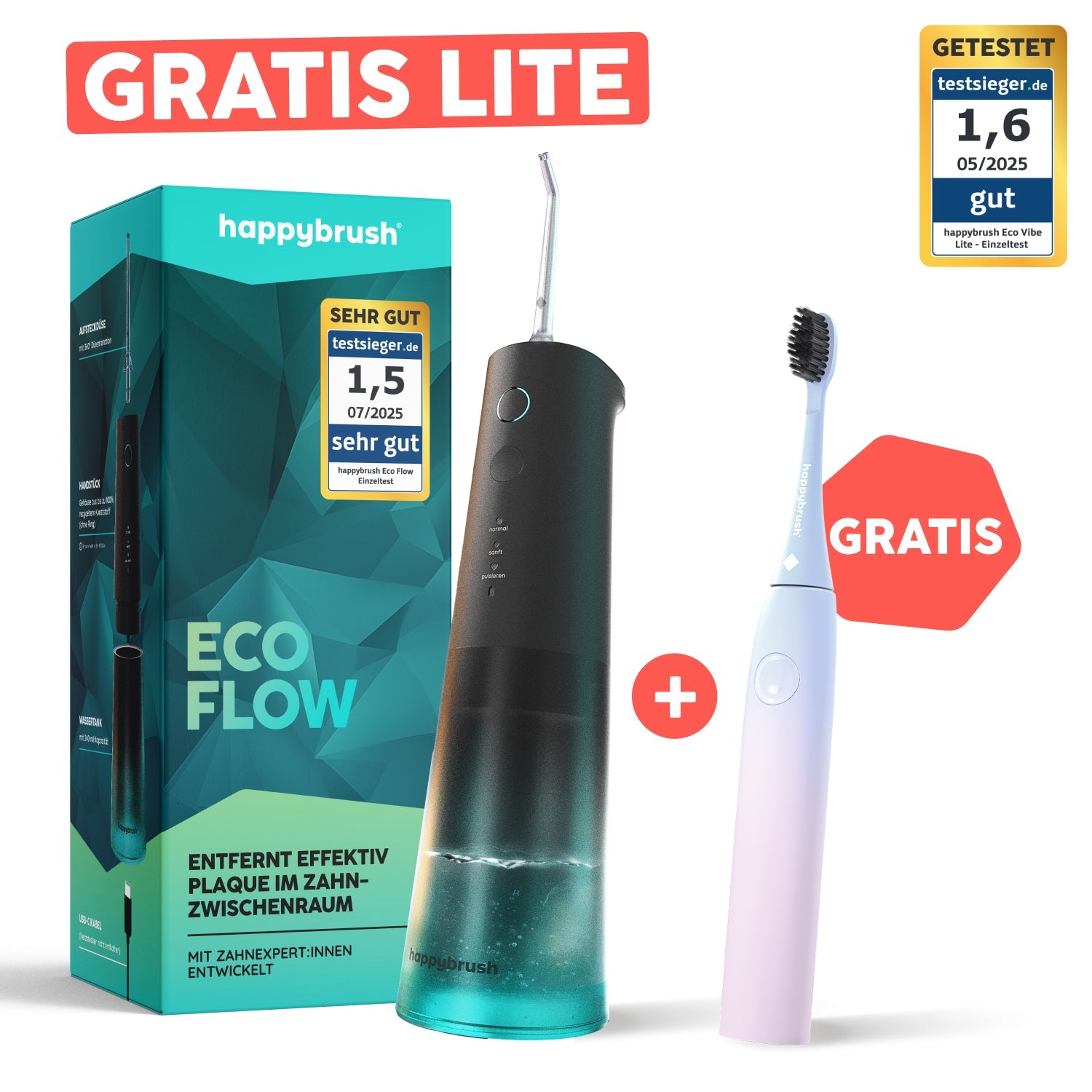 Munddusche + gratis LITE Zahnbürste