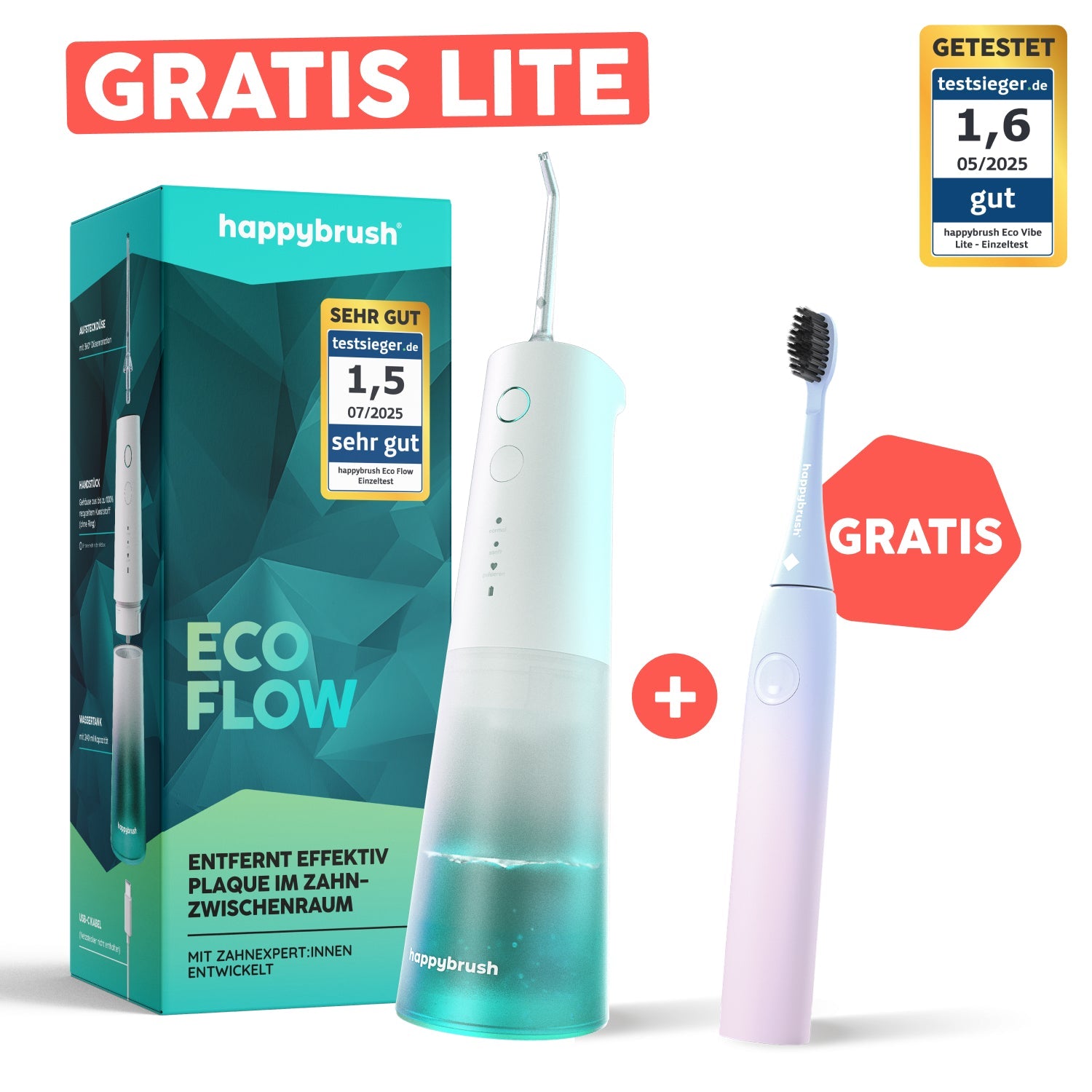 Munddusche + gratis LITE Zahnbürste