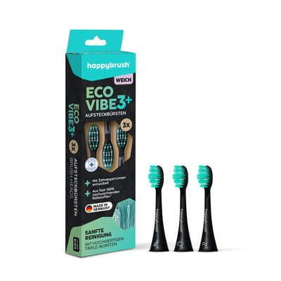 Aufsteckbürsten Eco VIBE 3+ | Black-Mint