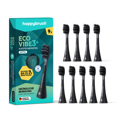 Aufsteckbürsten Eco VIBE 3+ | Black-Mint