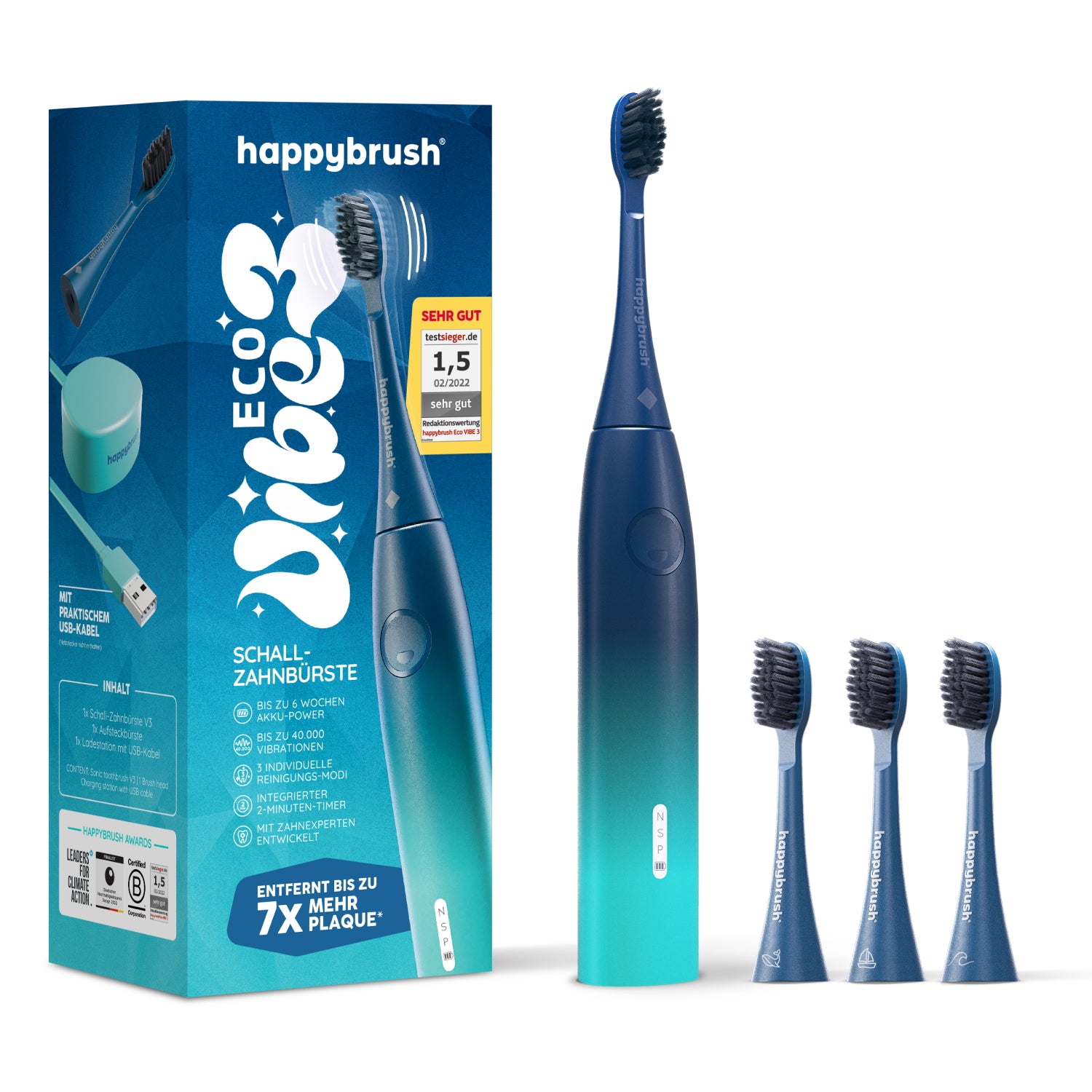 Schallzahnbürste Eco Vibe 3 | Set M