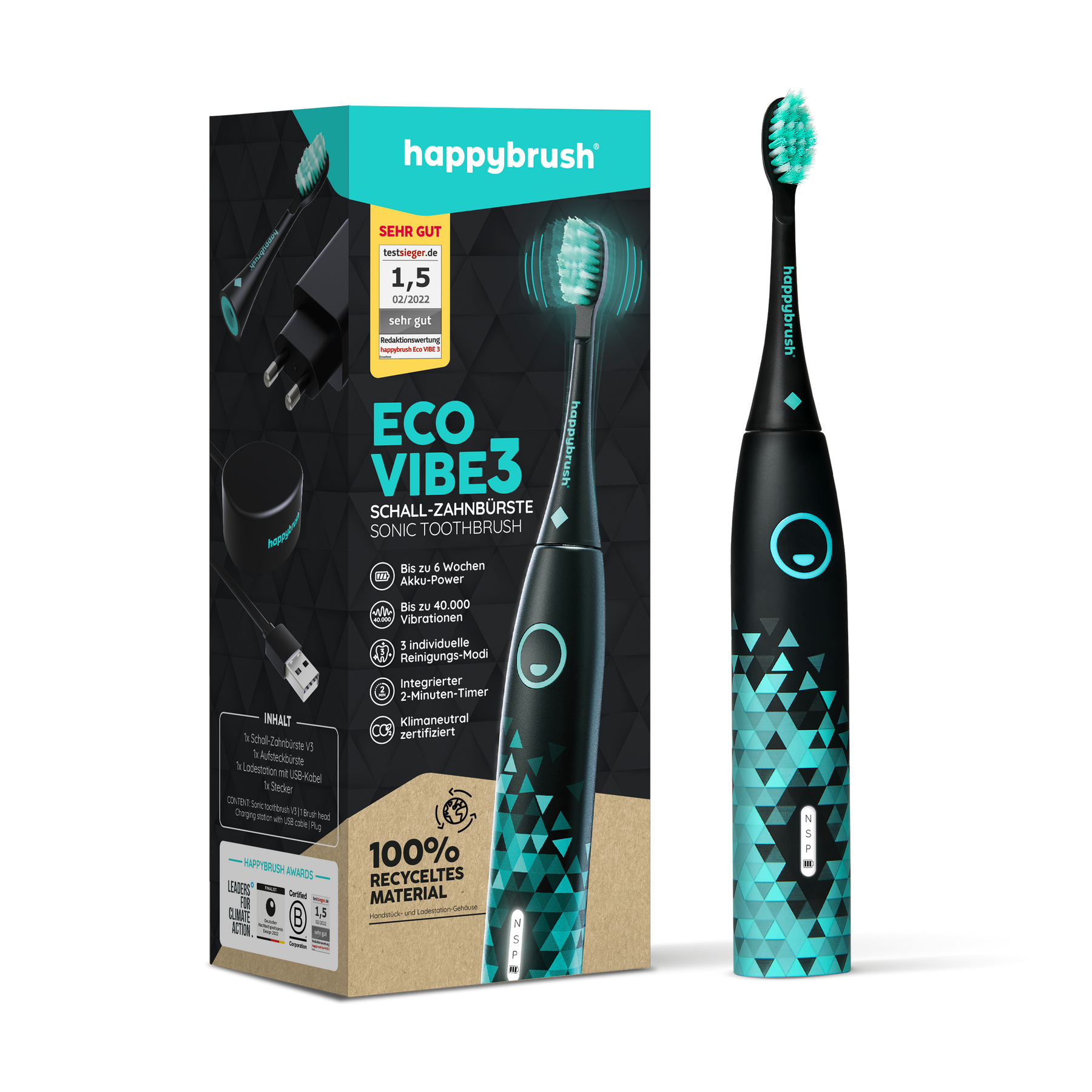 Schallzahnbürste Eco Vibe 3 | Set S