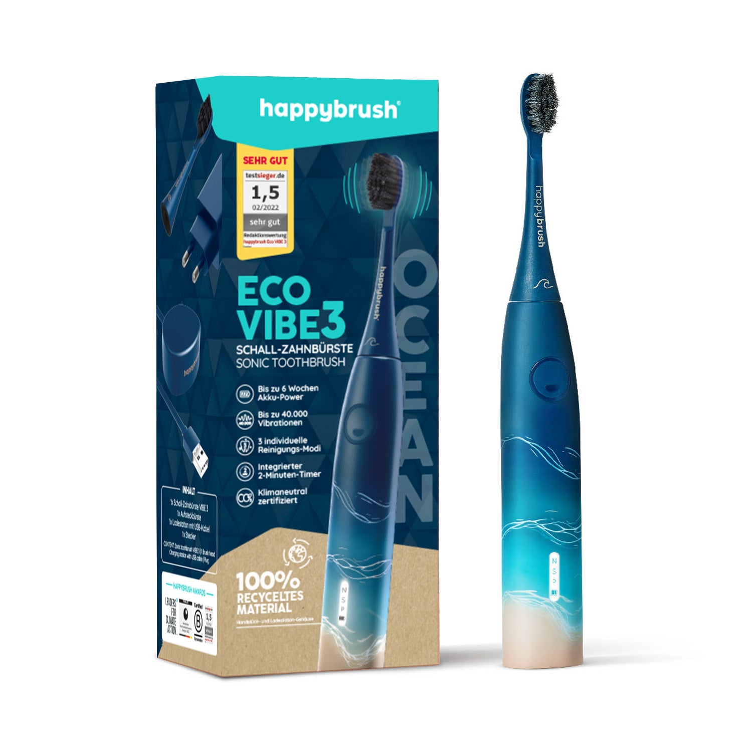 Schallzahnbürste Eco Vibe 3 | Set S