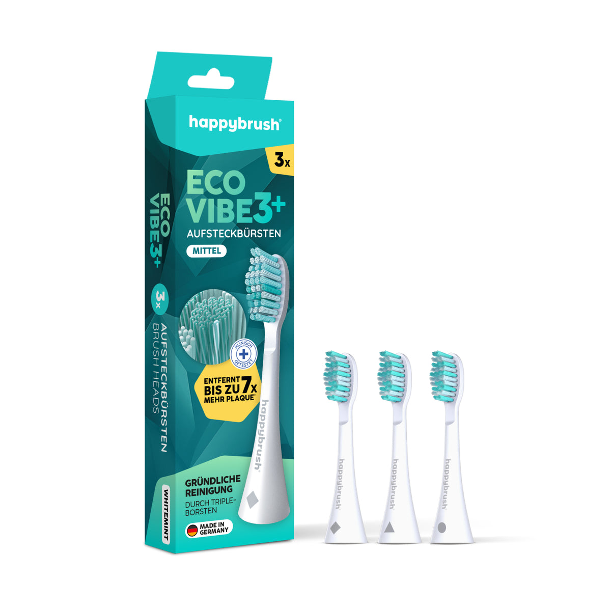 Aufsteckbürsten Eco VIBE 3+ | White-Mint