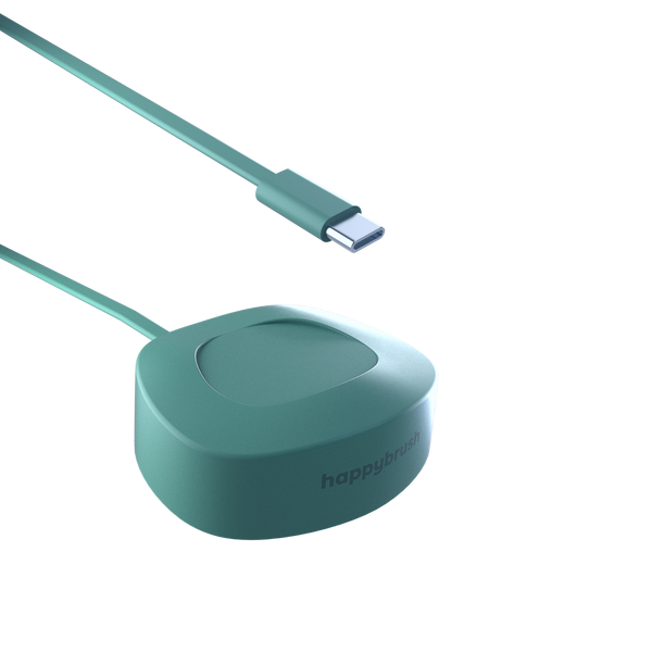 happybrush Ladestation mit USB-C-Kabel in Forest für die Eco Vibe 3+